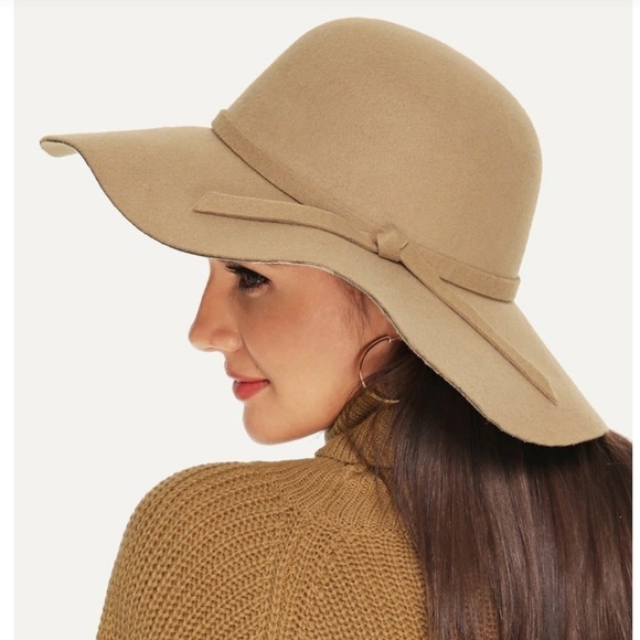 MAGID // boho-chic floppy grey wool hat with tie belt main image 9